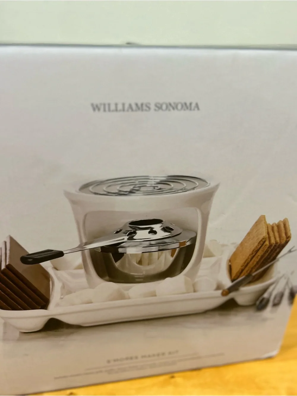 Williams Sonoma White and Silver S'mores Maker Kit